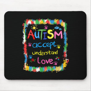 Pinselstrich Autismus-Bewusstsein Akzeptieren Vers Mousepad