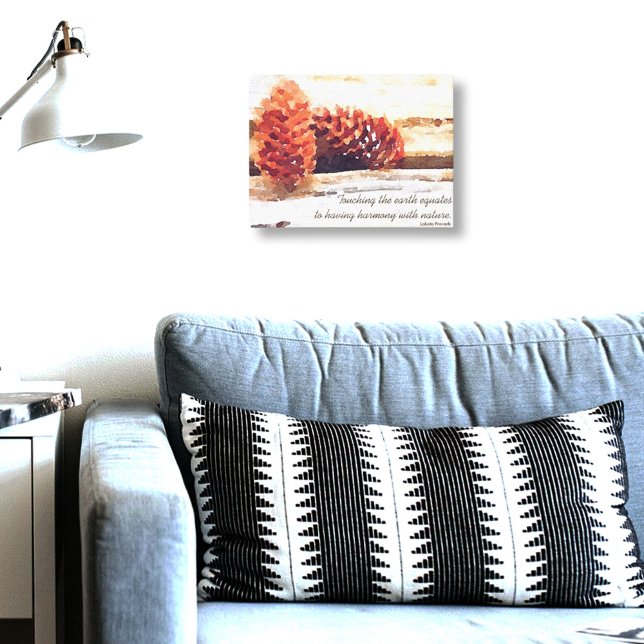 Pinselstrich Conne Digitale Kunst Leinwanddruck (Canvas wall art of watercolor pinecones)