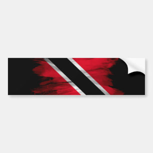 Pinselstrich der Flagge Trinidad und Tobago Autoaufkleber