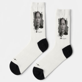 Pinselstrich-Design für Ihr Bild und Ihren Text Socken