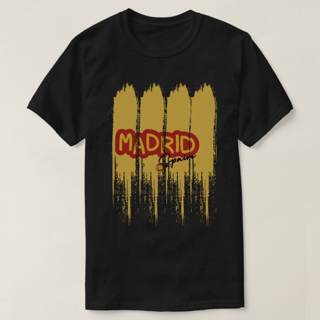 Pinselstrich Flüssiges Design Madrid T-Shirt (Design vorne)