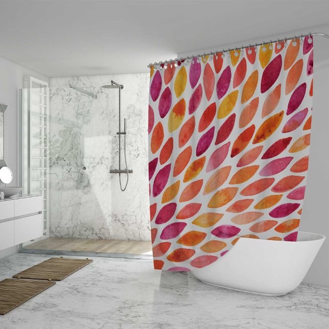 Pinselstrich, gelb und orange duschvorhang (Von Creator hochgeladen)
