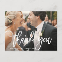 Pinselstrich | Hochzeit danke Ihnen Fotokarte