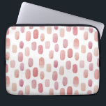 Pinselstrich in Aquarellfarbe. Einfaches niedliche Laptopschutzhülle<br><div class="desc">Wasserfarbe niedlich rosa Pinselstrich Muster Laptop Ärmel.</div>