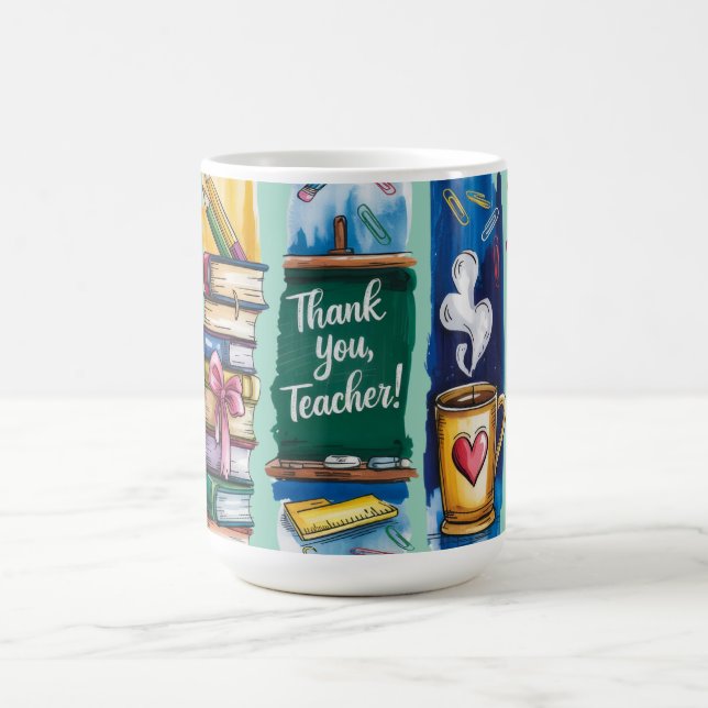 Pinselstrich-Lehrer  Kaffeetasse (Mittel)