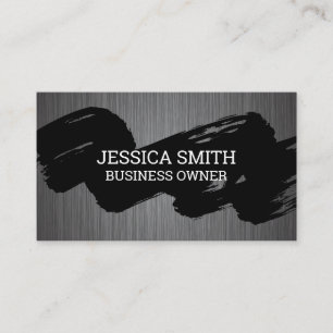Pinselstrich Metall gebürstet Visitenkarte
