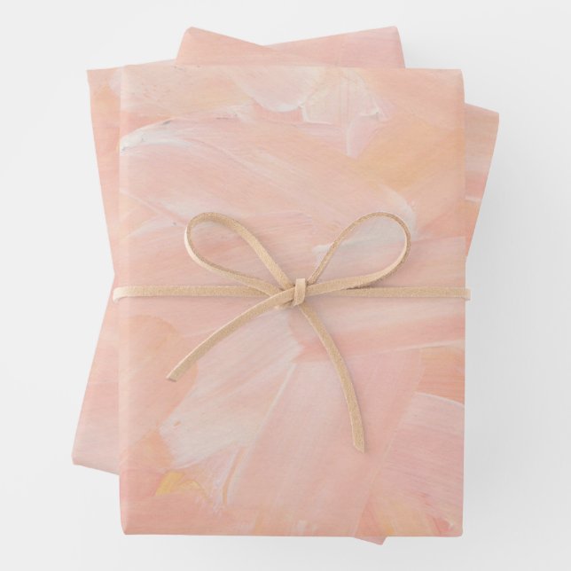 Pinselstrich mit abstraktem Rosa Geschenkpapier Set (Beispiel)