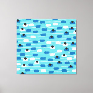 Pinselstrich nahtlos, handgezeichnet. leinwanddruck