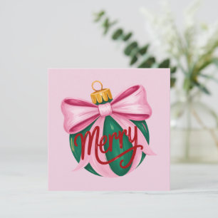 Pinselstrich-Ornament Preppy Weihnachten Coquette 