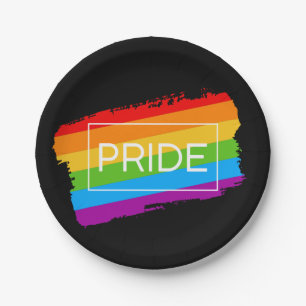 Pinselstrich Pappteller