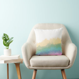 Pinselstrich Regenbogen Wasserfarbe Kissen