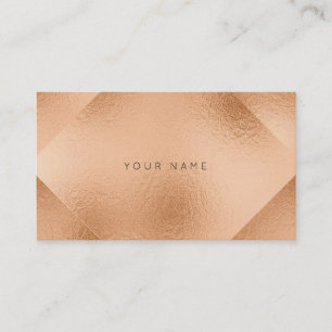 Pinselstrich Rose Kupfer Metallic Geometrie Peach Visitenkarte