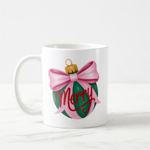 Pinselstrich-Schmuck Preppy Weihnachten Coquette W Kaffeetasse