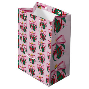 Pinselstrich-Schmuck Preppy Weihnachten Coquette W Mittlere Geschenktüte