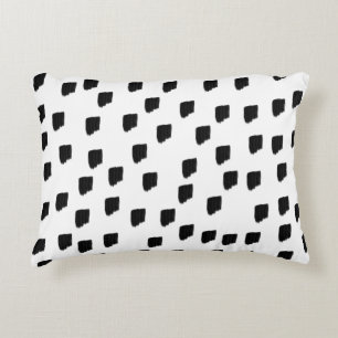 Pinselstrich, schwarz und weiß dekokissen