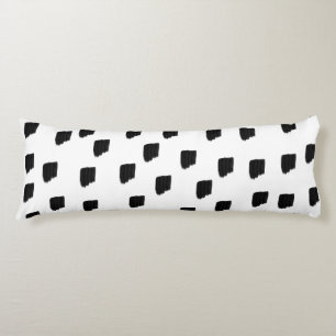 Pinselstrich, schwarz und weiß seitenschläferkissen