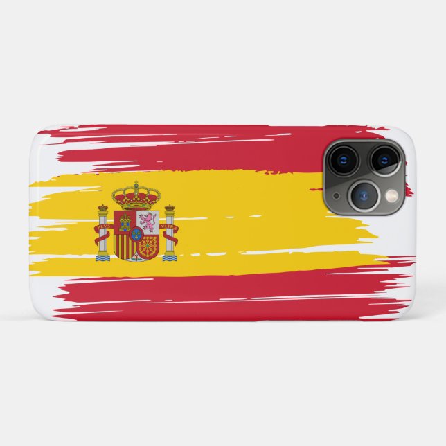 Pinselstrich Spanien Fahne Case-Mate iPhone Hülle (Rückseite (Horizontal))