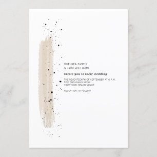 Pinselstrich Speckle Pink Minimalistisch Moderne H Einladung