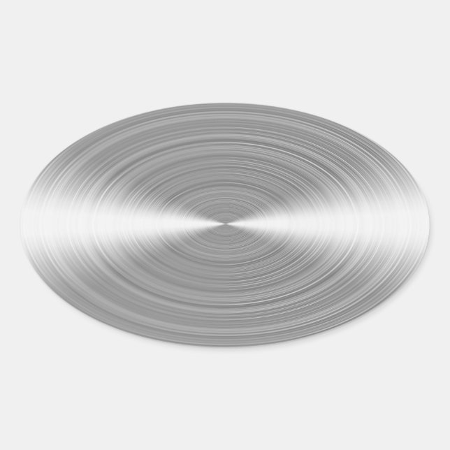 Pinselstrich stainless ovaler aufkleber (Vorderseite)