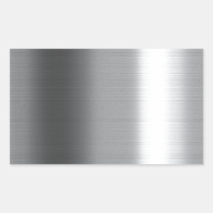 Pinselstrich stainless rechteckiger aufkleber