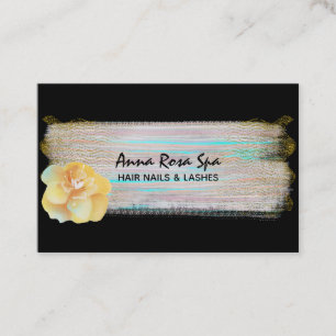 *~* Pinselstrich Streifen Gold Glitzer Abstrakt Visitenkarte