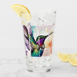 Pinselstrich-Vogel-Kunst Glas