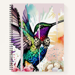 Pinselstrich-Vogel-Kunst Notizbuch