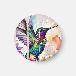 Pinselstrich-Vogelkunst Magnet
