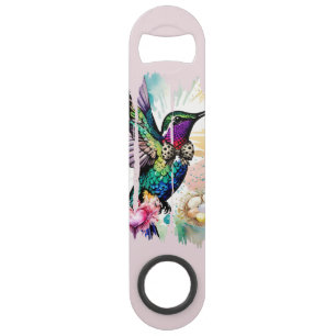 Pinselstrich-Vogelkunst Speed Flaschenöffner
