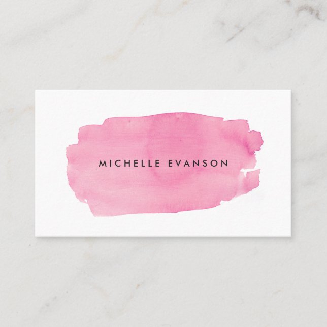 Pinselstrich Wasserfarbe Pinselstrich kreativ Visitenkarte (Vorderseite)