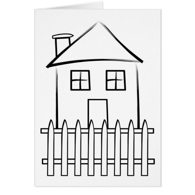 Pinselstrich White Picket Flag House (Vorne)