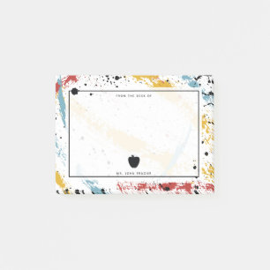 Pinselstriche Abstrakt Art Teacher Apple Post-it Klebezettel