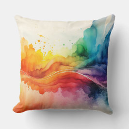 Pinselstriche Abstrakt Kissen