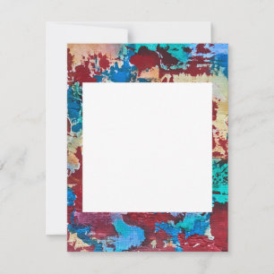 Pinselstriche Abstrakter Art, handgemalt Mitteilungskarte
