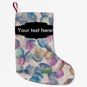 Pinselstriche abstraktes Design Kleiner Weihnachtsstrumpf