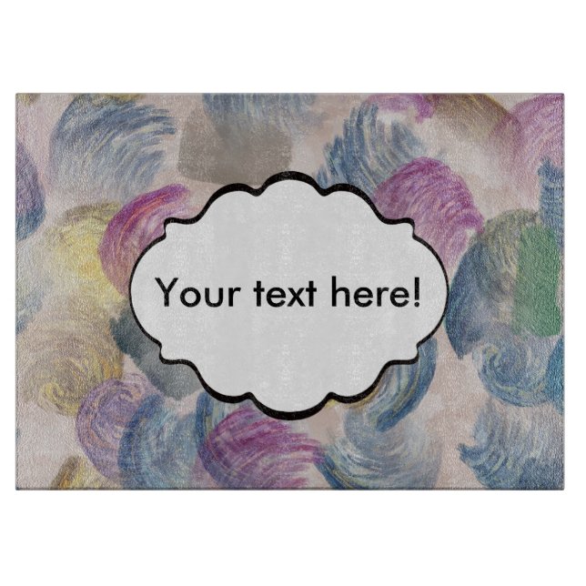 Pinselstriche abstraktes Design Schneidebrett (Vorderseite)