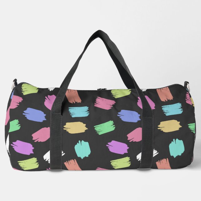 Pinselstriche, farbenfrohe Pinselstriche Duffle Bag (Vorderseite)