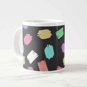 Pinselstriche, farbenfrohe Pinselstriche Jumbo-Tasse