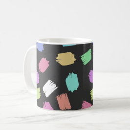 Pinselstriche, farbenfrohe Pinselstriche Kaffeetasse