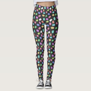 Pinselstriche, farbenfrohe Pinselstriche Leggings