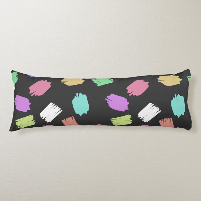 Pinselstriche, farbenfrohe Pinselstriche Seitenschläferkissen (Vorderseite)