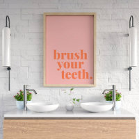 Pinselstriche Funny Colorful Badezimmer Text Kunst