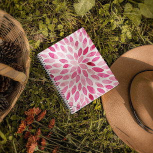 Pinselstriche für Wasserfarben - rosa Palette Notizblock