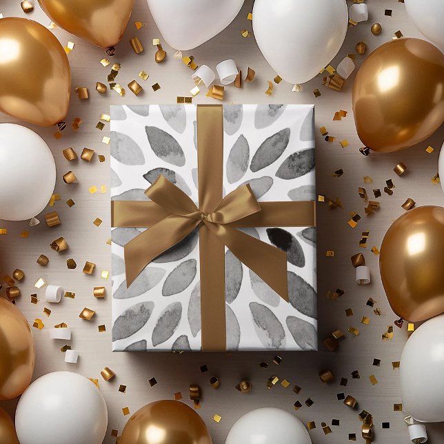 Pinselstriche für Wasserfarben - Schwarzweiß Geschenkpapier Set (Von Creator hochgeladen)