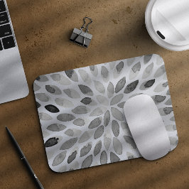 Pinselstriche für Wasserfarben - Schwarzweiß Mousepad