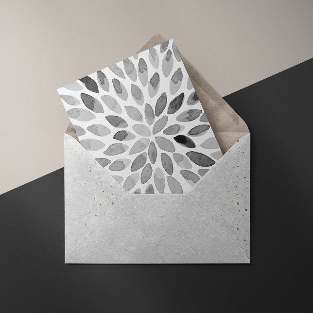 Pinselstriche für Wasserfarben - Schwarzweiß Postkarte (Von Creator hochgeladen)