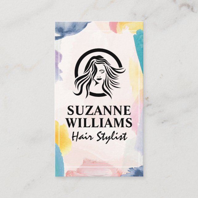 Pinselstriche für Wasserfarben Terminkarte (Vorderseite)