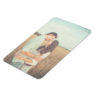 Pinselstriche Gemälde Überlagerung Foto Magnet