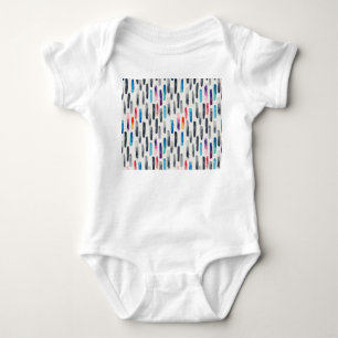 Pinselstriche in Aquarellfarben, farbenfrohe, naht Baby Strampler