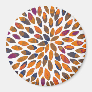 Pinselstriche in Aquarellfarben - Rosteffekt Magnet